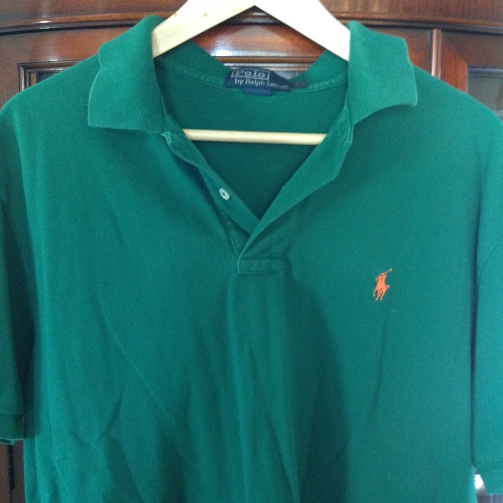 Dark green men's polo from Polo
